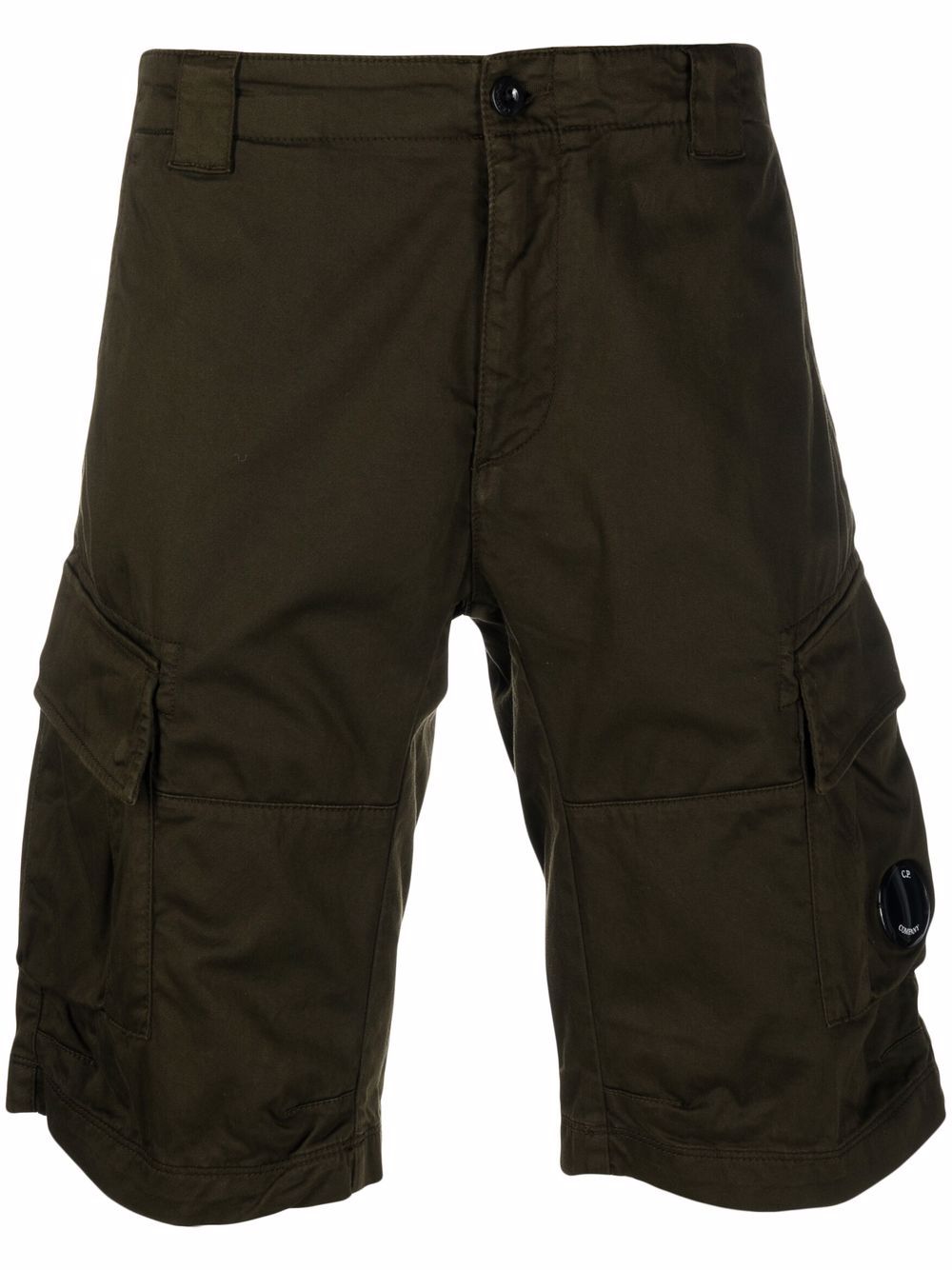 C.P. Company Lens-detail cotton cargo shorts - Green von C.P. Company