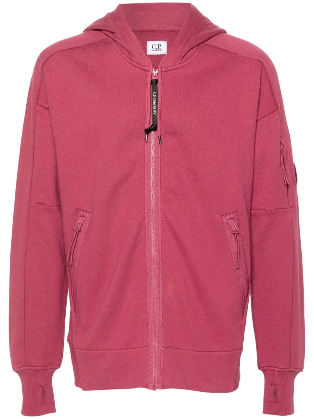 C.P. Company Lens-detail cotton hoodie - Pink von C.P. Company