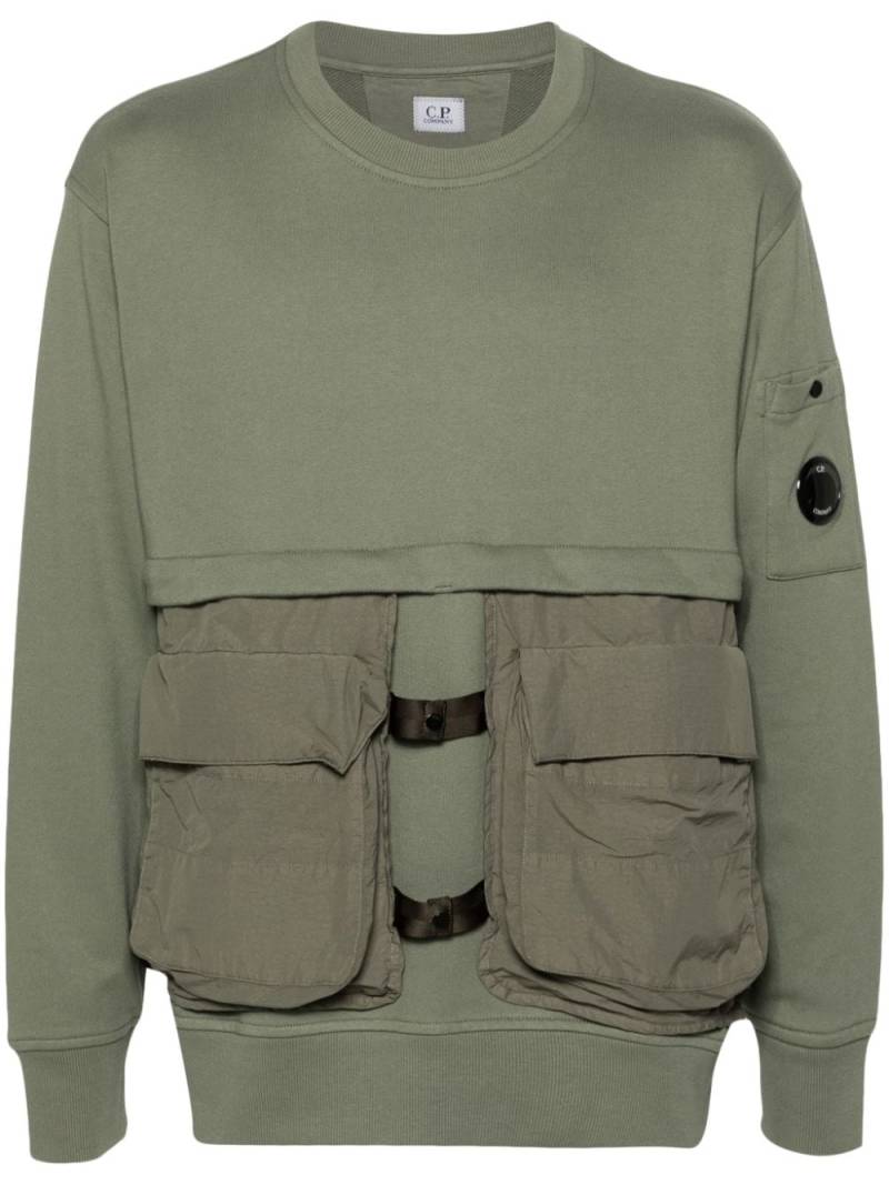 C.P. Company Lens-detail cotton sweatshirt - Green von C.P. Company