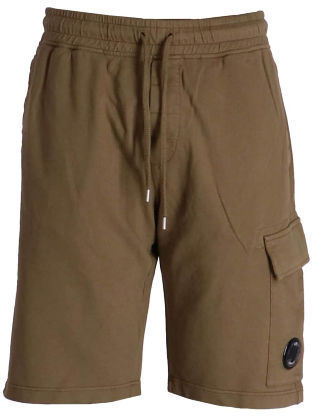 C.P. Company Lens-detail cotton track shorts - Brown von C.P. Company