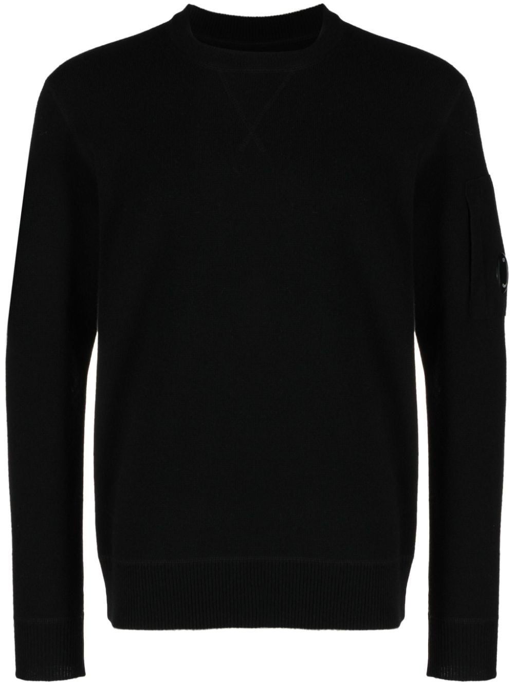 C.P. Company Lens-detail crew-neck jumper - Black von C.P. Company