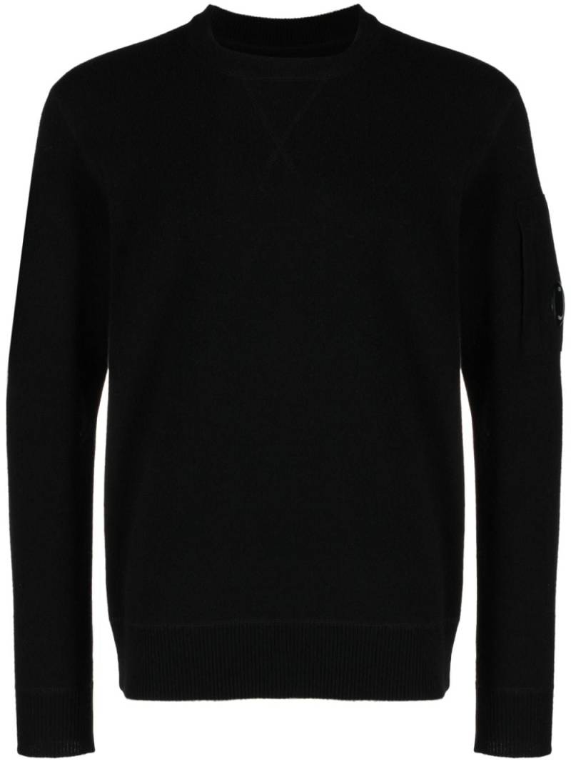 C.P. Company Lens-detail crew-neck jumper - Black von C.P. Company