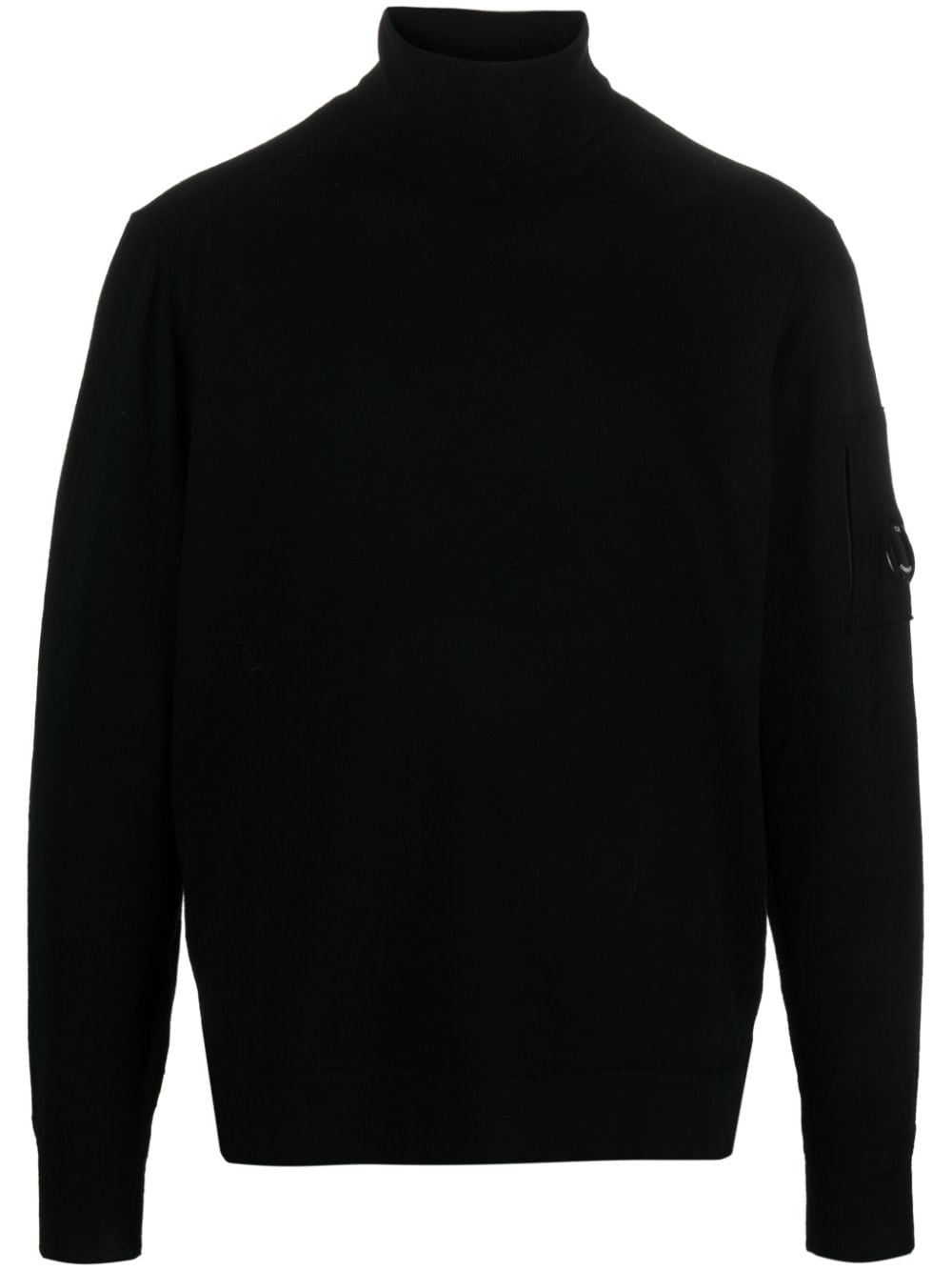 C.P. Company Lens-detail fine-knit jumper - Black von C.P. Company