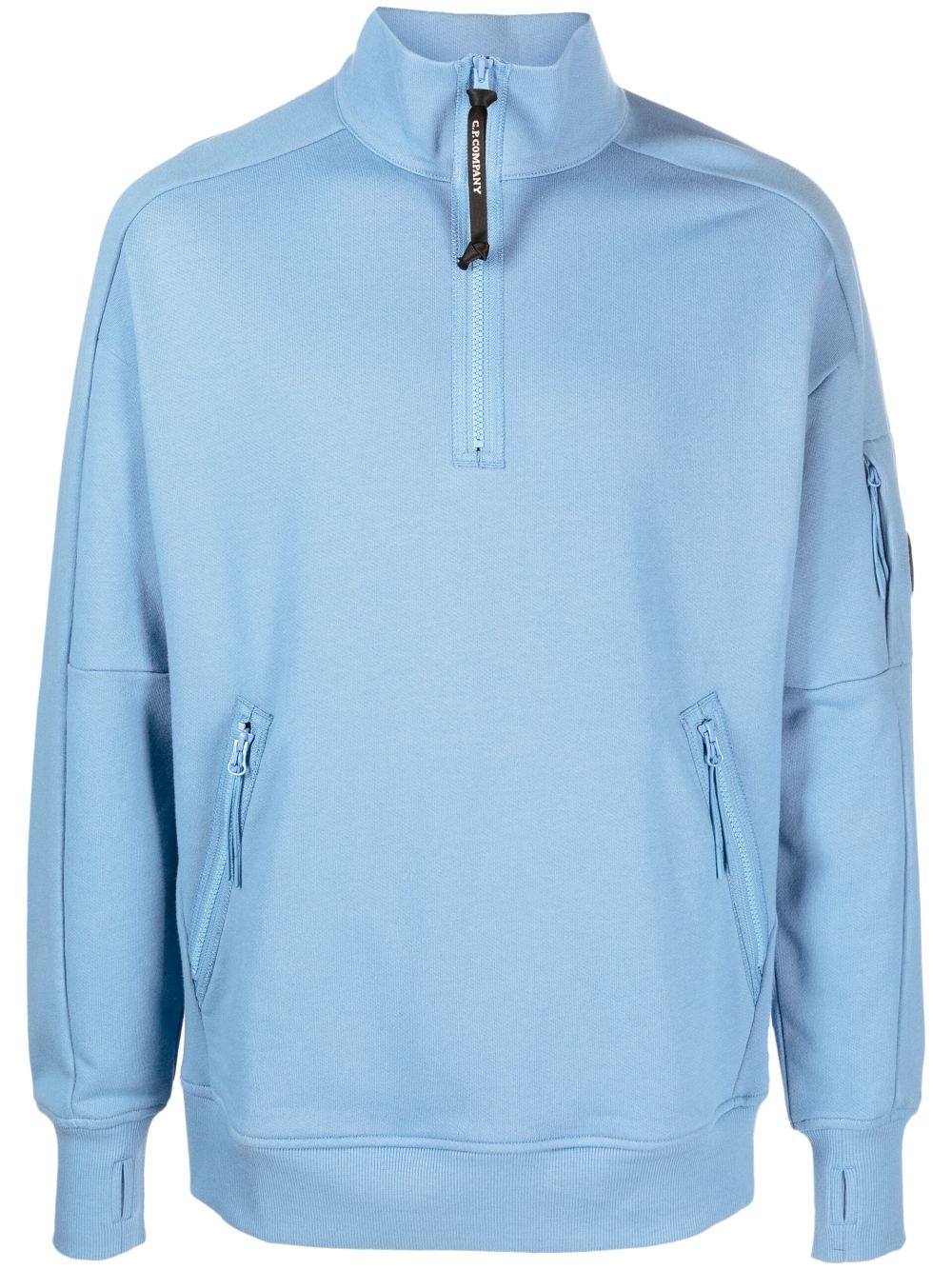 C.P. Company Lens-detail jersey-fleece jumper - Blue von C.P. Company