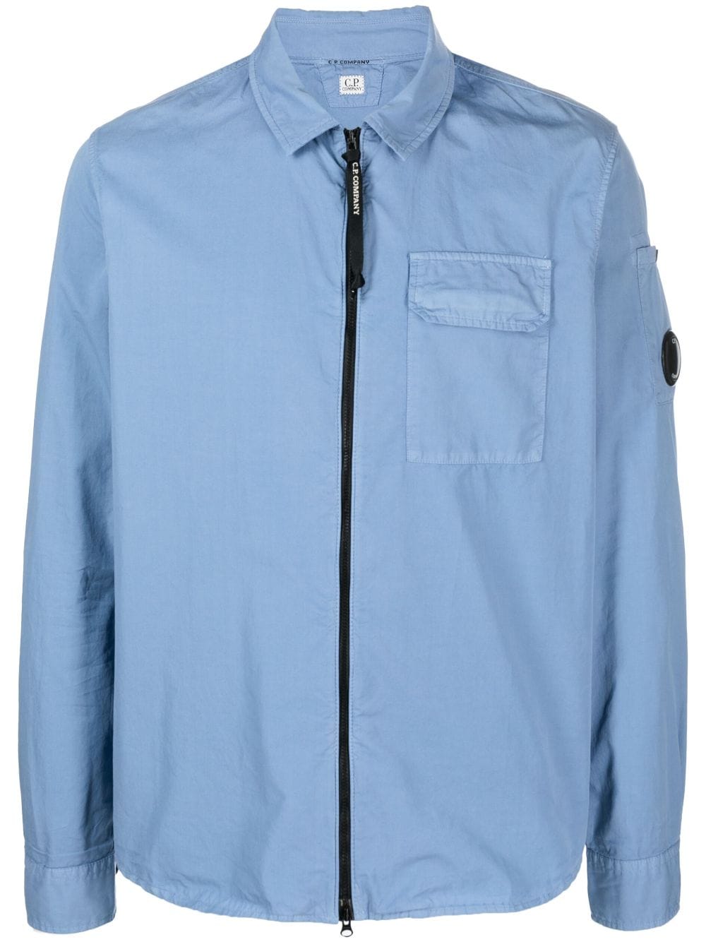 C.P. Company Lens-detail long-sleeve cotton shirt - Blue von C.P. Company