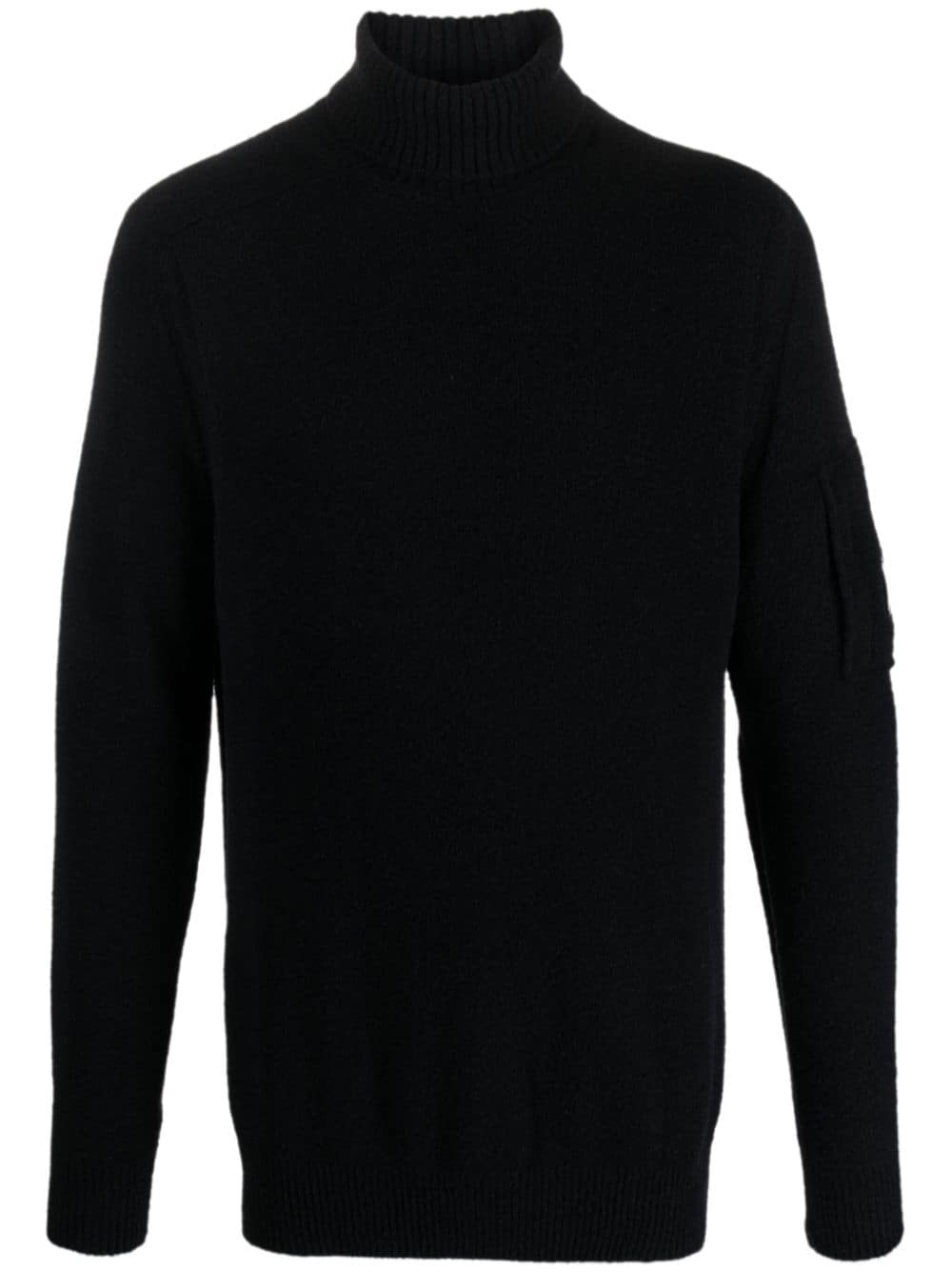 C.P. Company Lens-detail ribbed-knit jumper - Black von C.P. Company