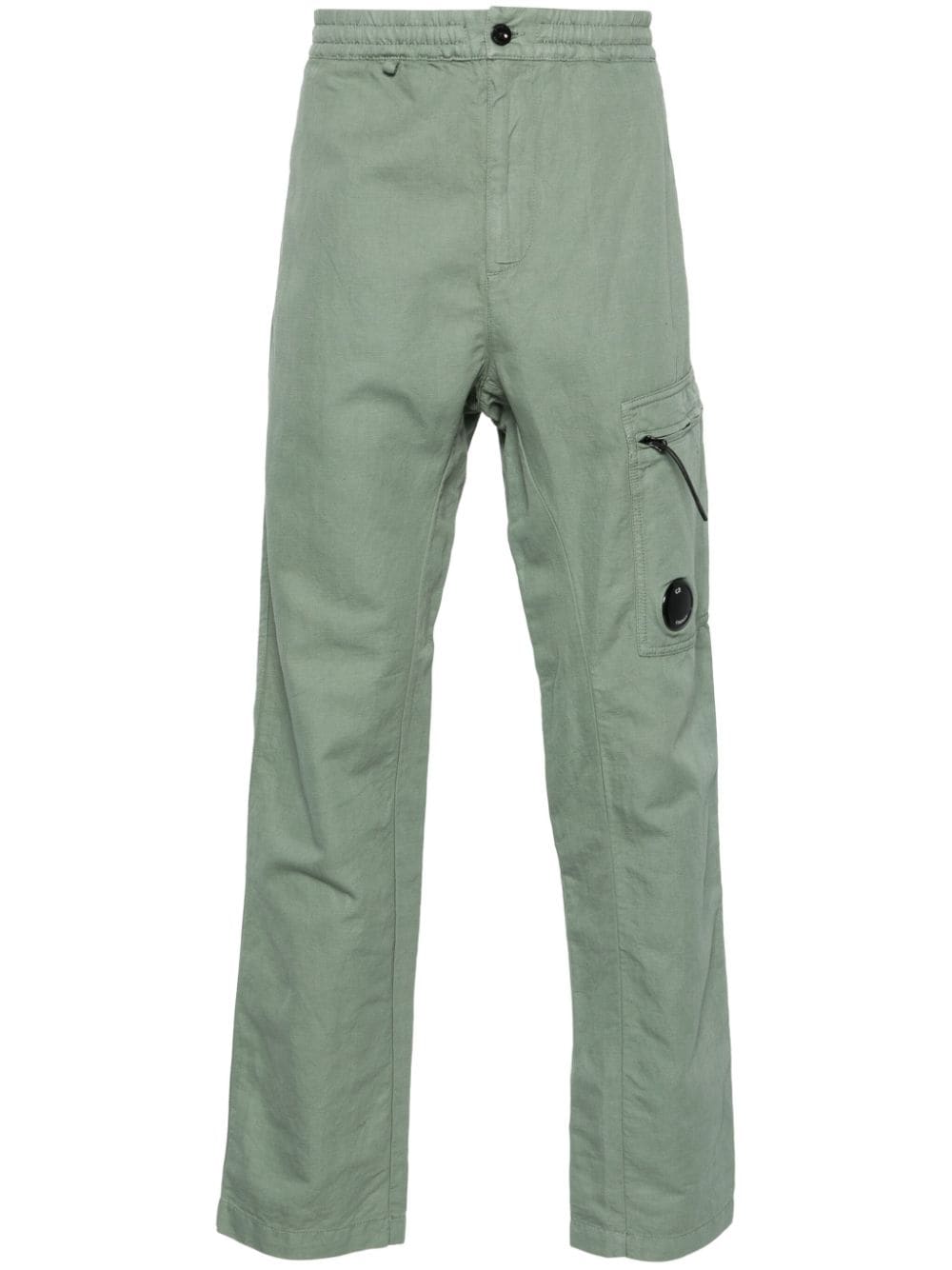 C.P. Company Lens-detail straight-leg trousers - Green von C.P. Company