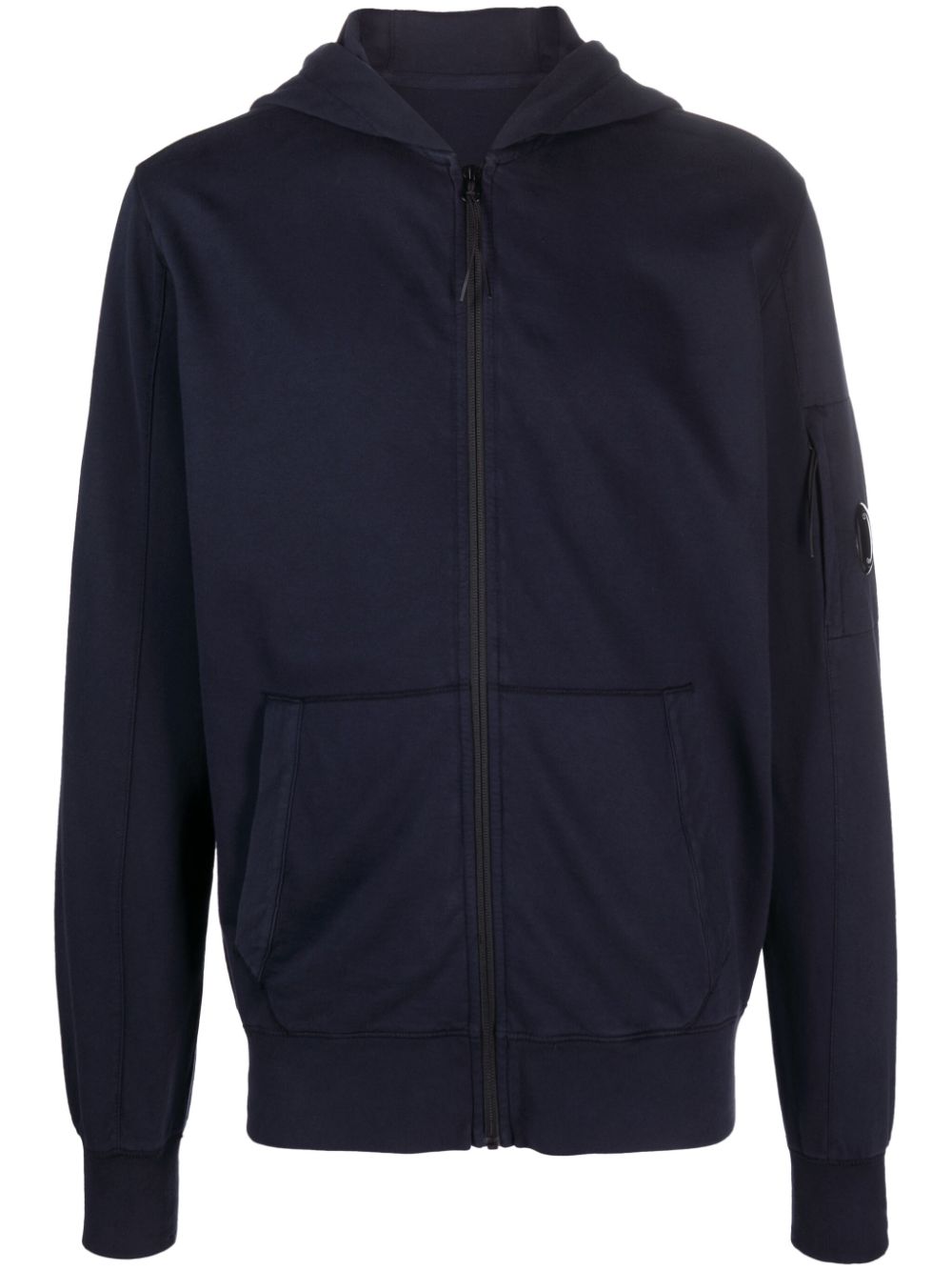 C.P. Company Lens-patch zip-fastening hoodie - Blue von C.P. Company