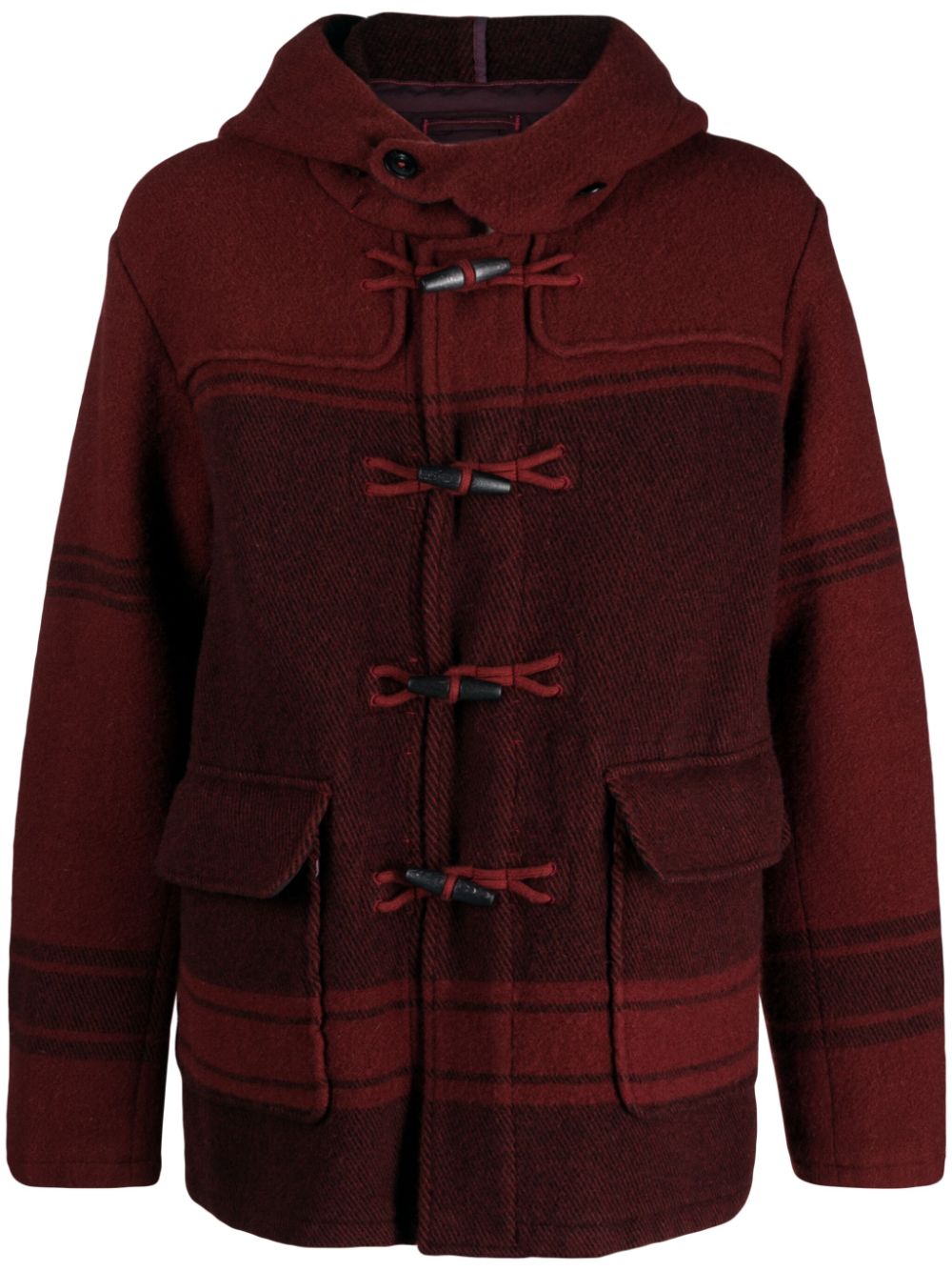 C.P. Company checked virgin-wool duffle coat - Red von C.P. Company