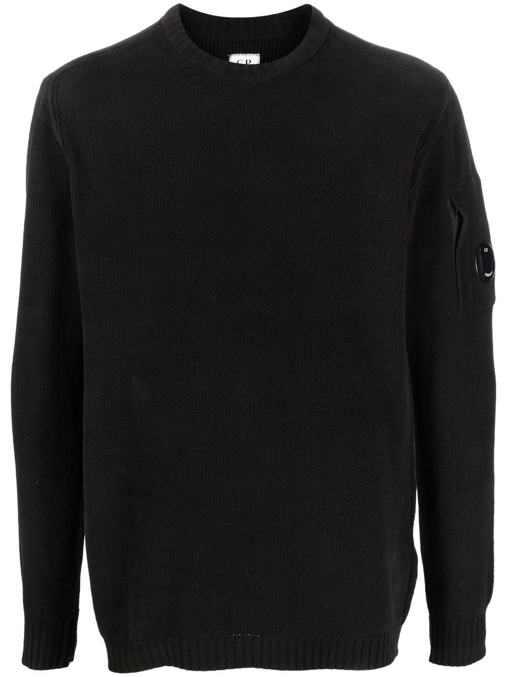 C.P. Company crew neck cotton sweater - Black von C.P. Company