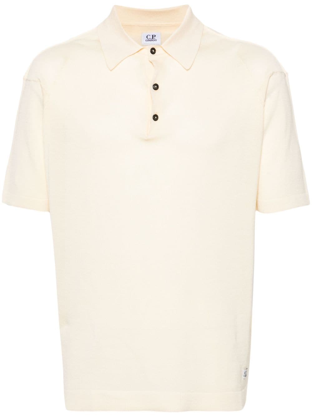 C.P. Company fine-knit short-sleeve polo shirt - Yellow von C.P. Company