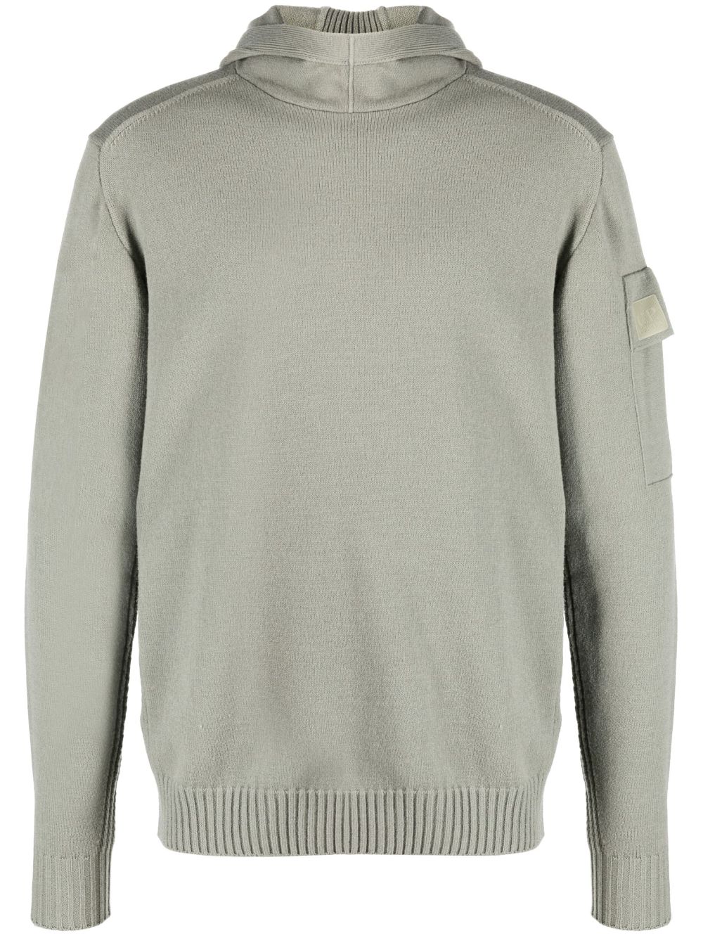 C.P. Company fine-knit virgin wool-blend hoodie - Grey von C.P. Company