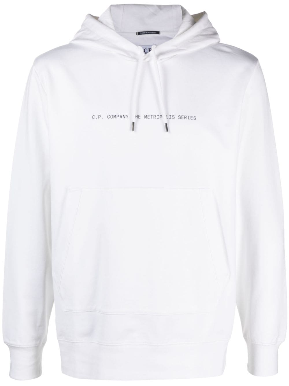 C.P. Company graphic-print stretch-cotton hoodie - White von C.P. Company