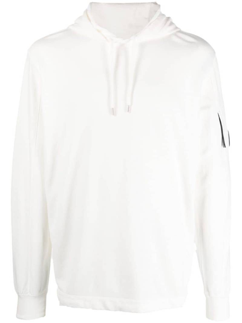 C.P. Company lens-detail cotton hoodie - White von C.P. Company