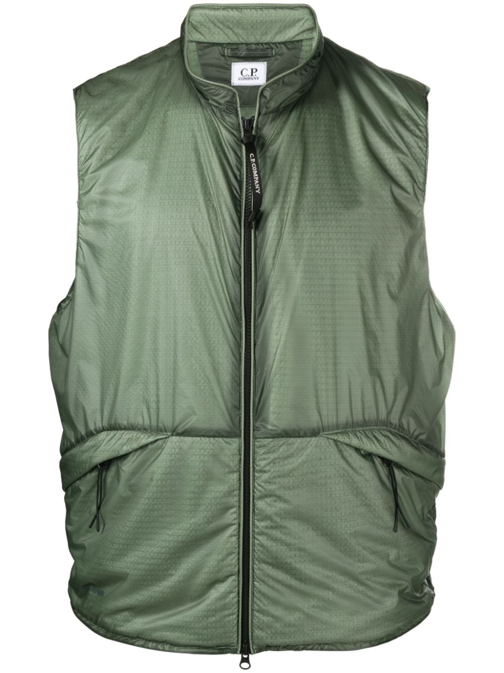 C.P. Company lens-detail zip-up gilet - Green von C.P. Company