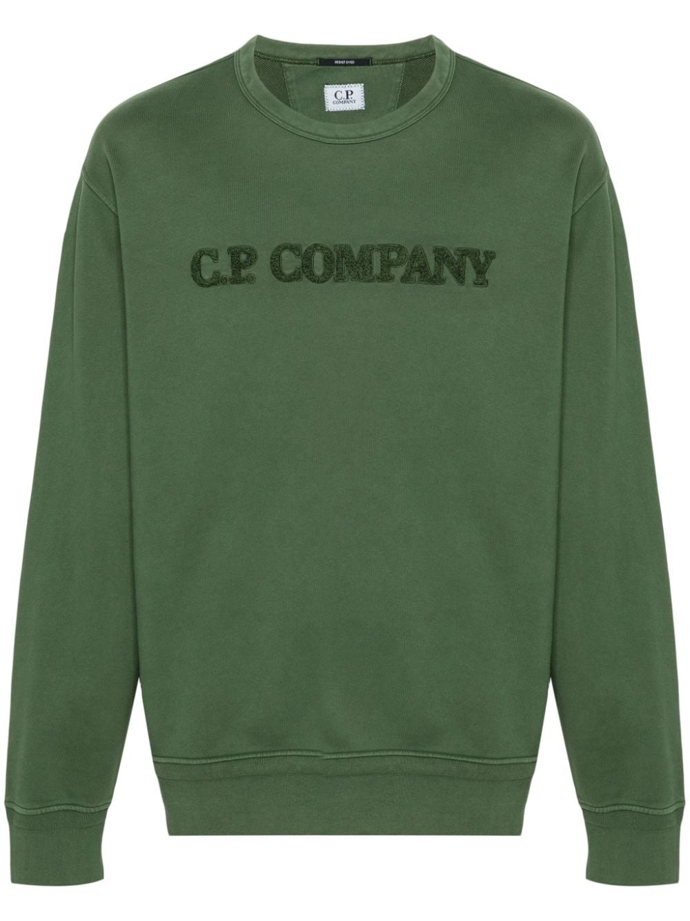 C.P. Company logo-embossed cotton sweatshirt - Green von C.P. Company