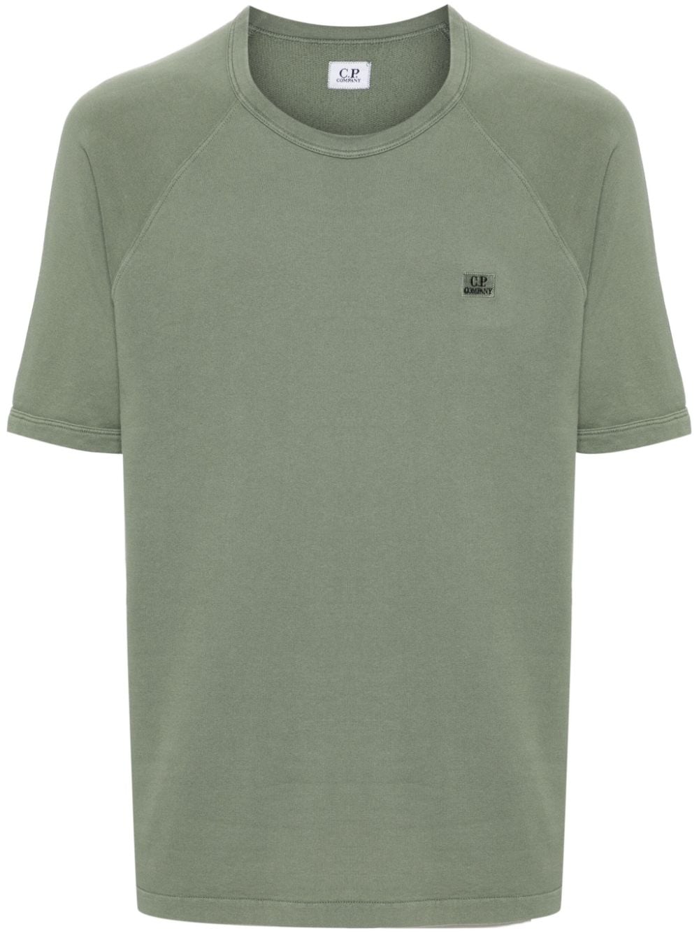 C.P. Company logo-embroidered cotton T-shirt - Green von C.P. Company