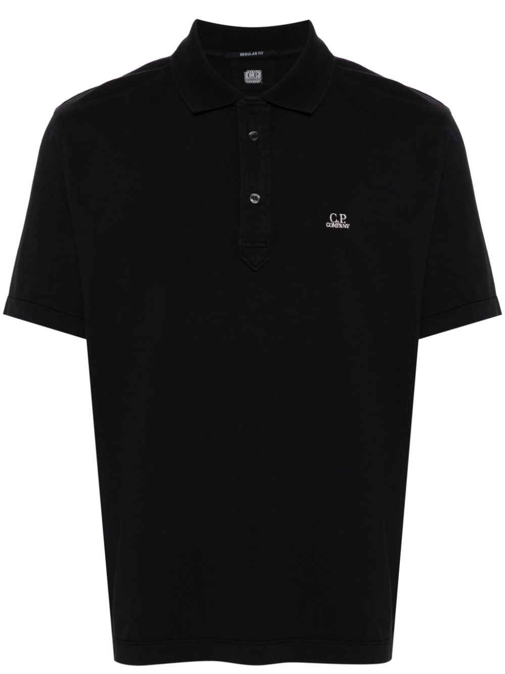 C.P. Company logo-embroidered cotton polo shirt - Blue von C.P. Company