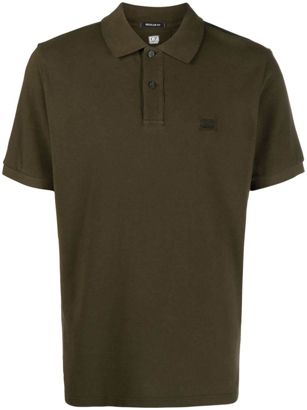 C.P. Company logo-embroidered cotton polo shirt - Green von C.P. Company