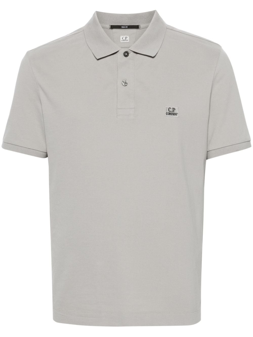 C.P. Company logo-embroidered cotton polo shirt - Grey von C.P. Company