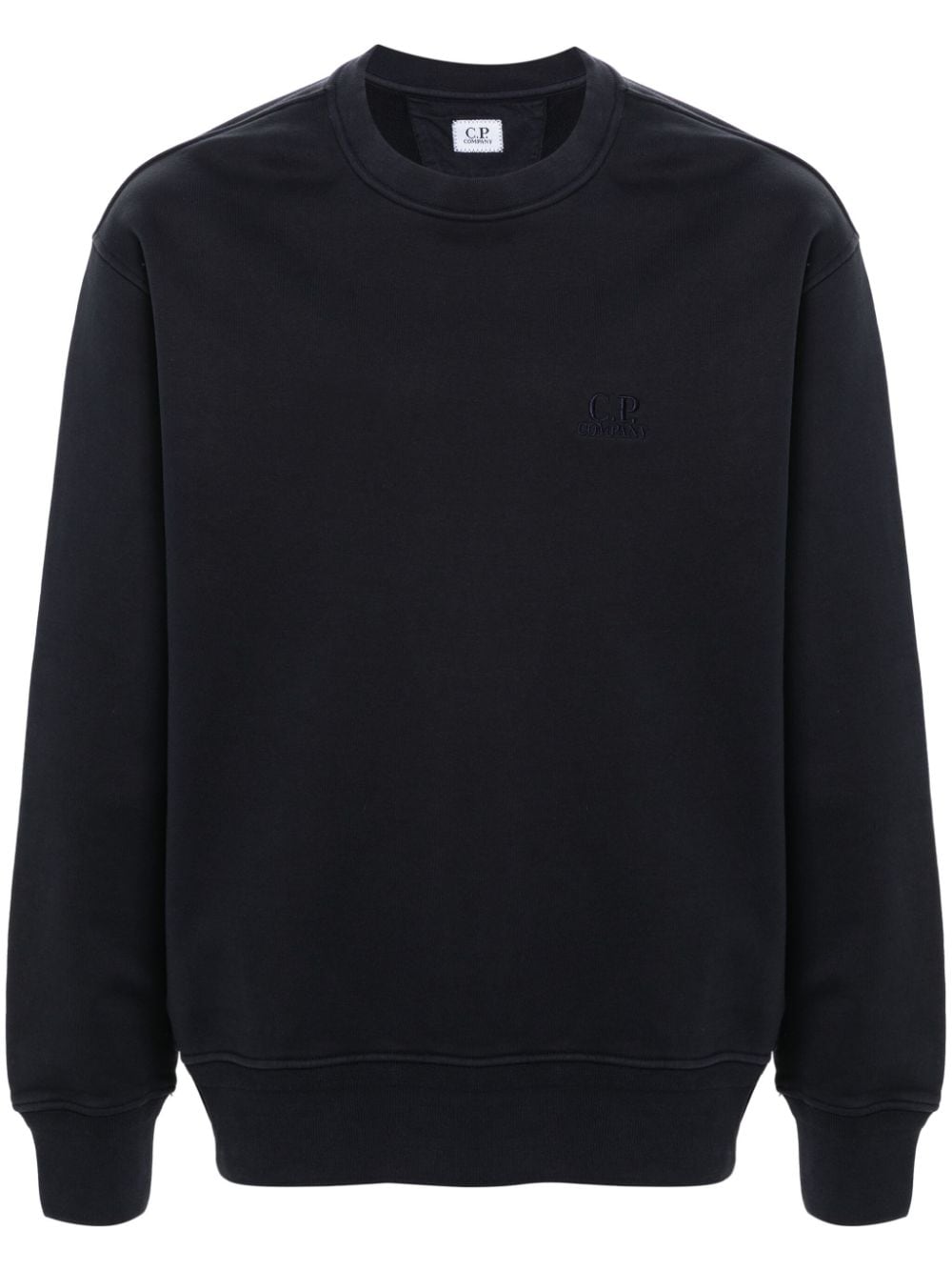 C.P. Company logo-embroidered cotton sweatshirt - Blue von C.P. Company