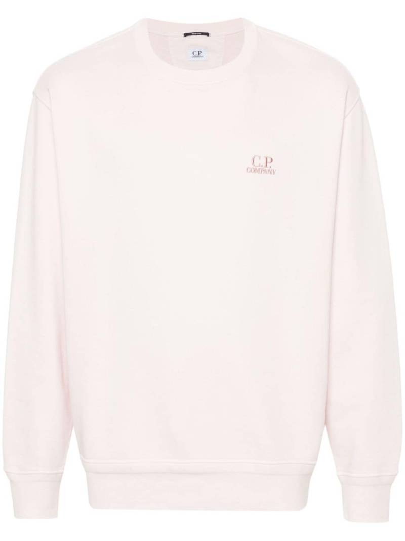 C.P. Company logo-embroidered cotton sweatshirt - Pink von C.P. Company