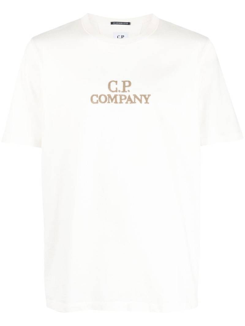 C.P. Company logo-embroidered crew-neck T-shirt - White von C.P. Company