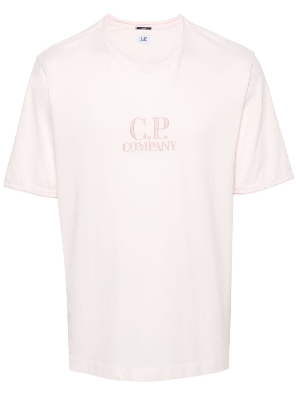 C.P. Company logo-embroidered piqué T-shirt - Pink von C.P. Company