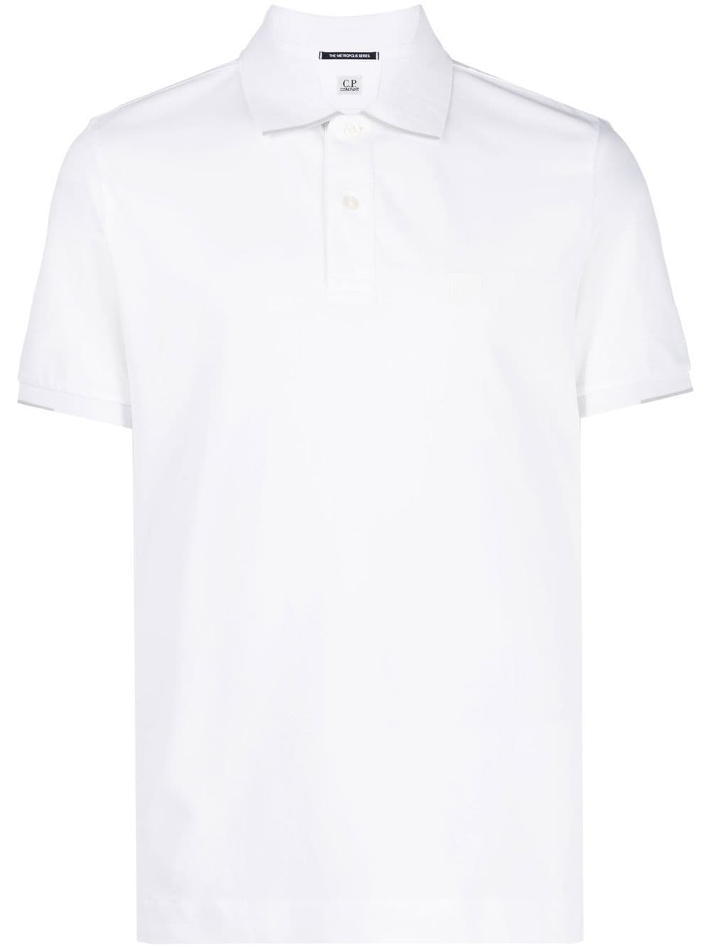 C.P. Company logo-embroidered polo shirt - White von C.P. Company