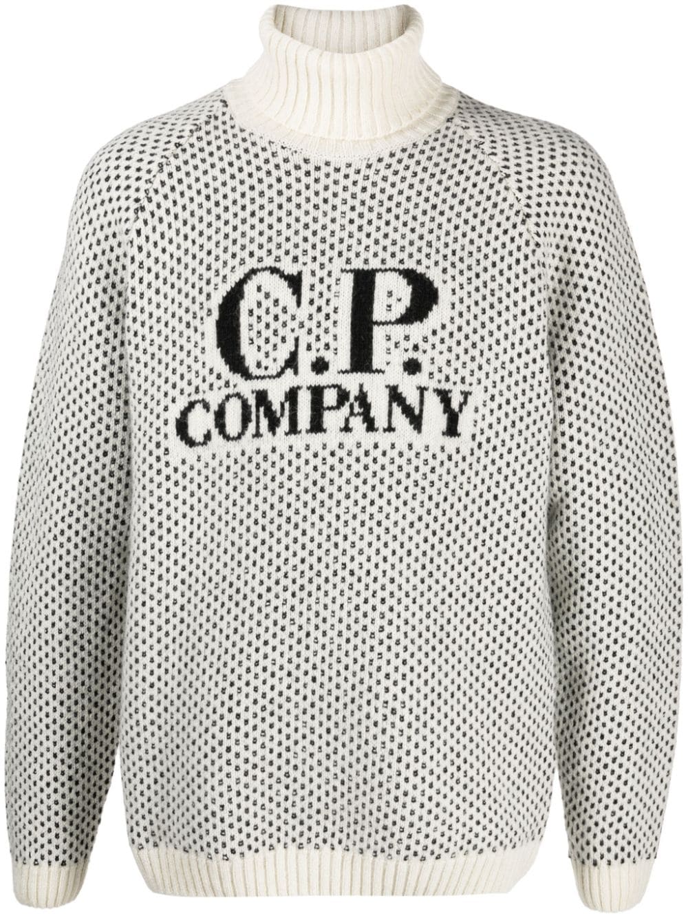 C.P. Company logo intarsia-knit wool jumper - Black von C.P. Company