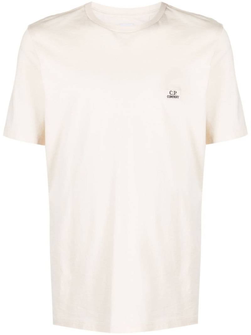 C.P. Company logo-patch cotton T-shirt - Neutrals von C.P. Company