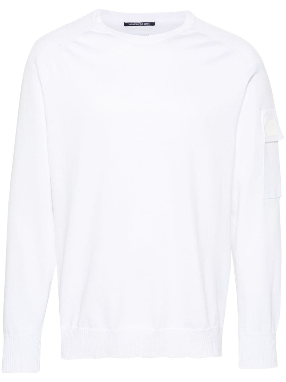 C.P. Company logo-patch cotton-blend jumper - White von C.P. Company