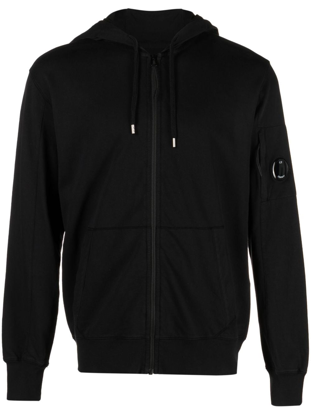 C.P. Company logo-patch cotton hoodie - Black von C.P. Company