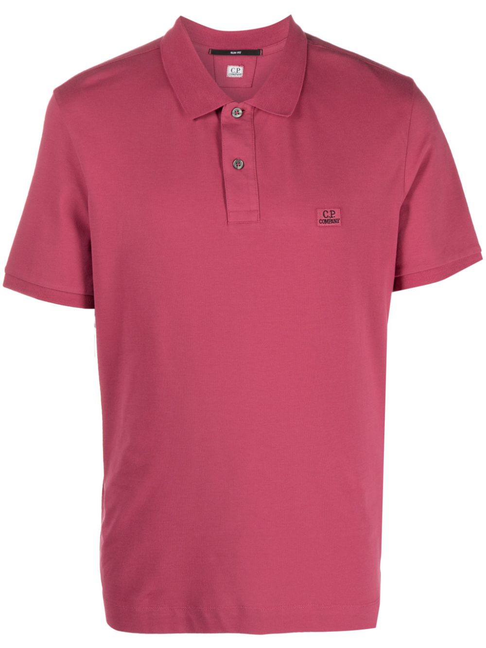 C.P. Company logo-patch cotton polo shirt - Pink von C.P. Company