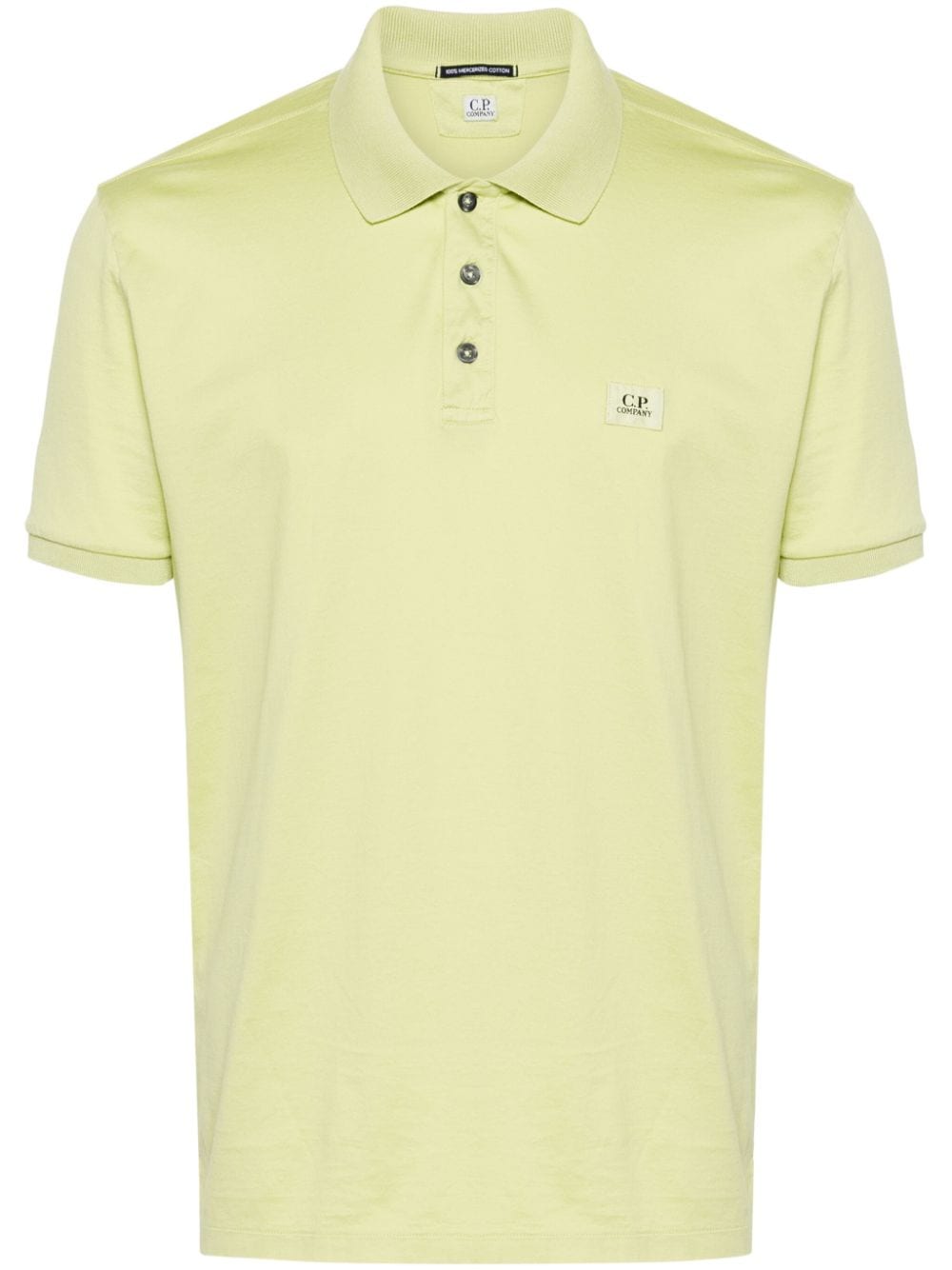 C.P. Company logo-patch jersey polo shirt - Green von C.P. Company