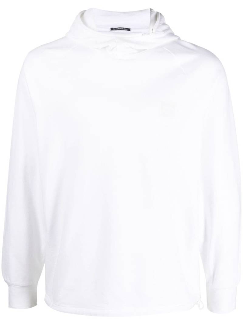 C.P. Company logo-patch long-sleeve hoodie - White von C.P. Company