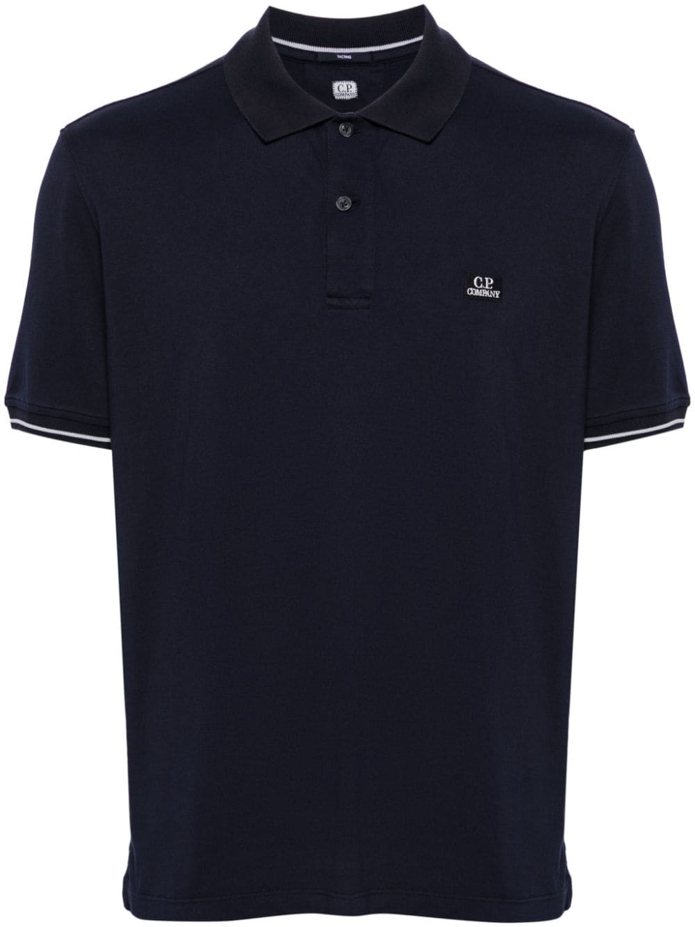 C.P. Company logo-patch piqué polo shirt - Blue von C.P. Company