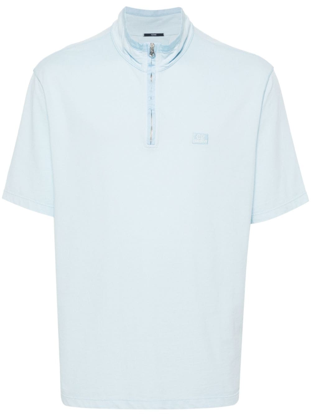 C.P. Company logo-patch piqué polo shirt - Blue von C.P. Company