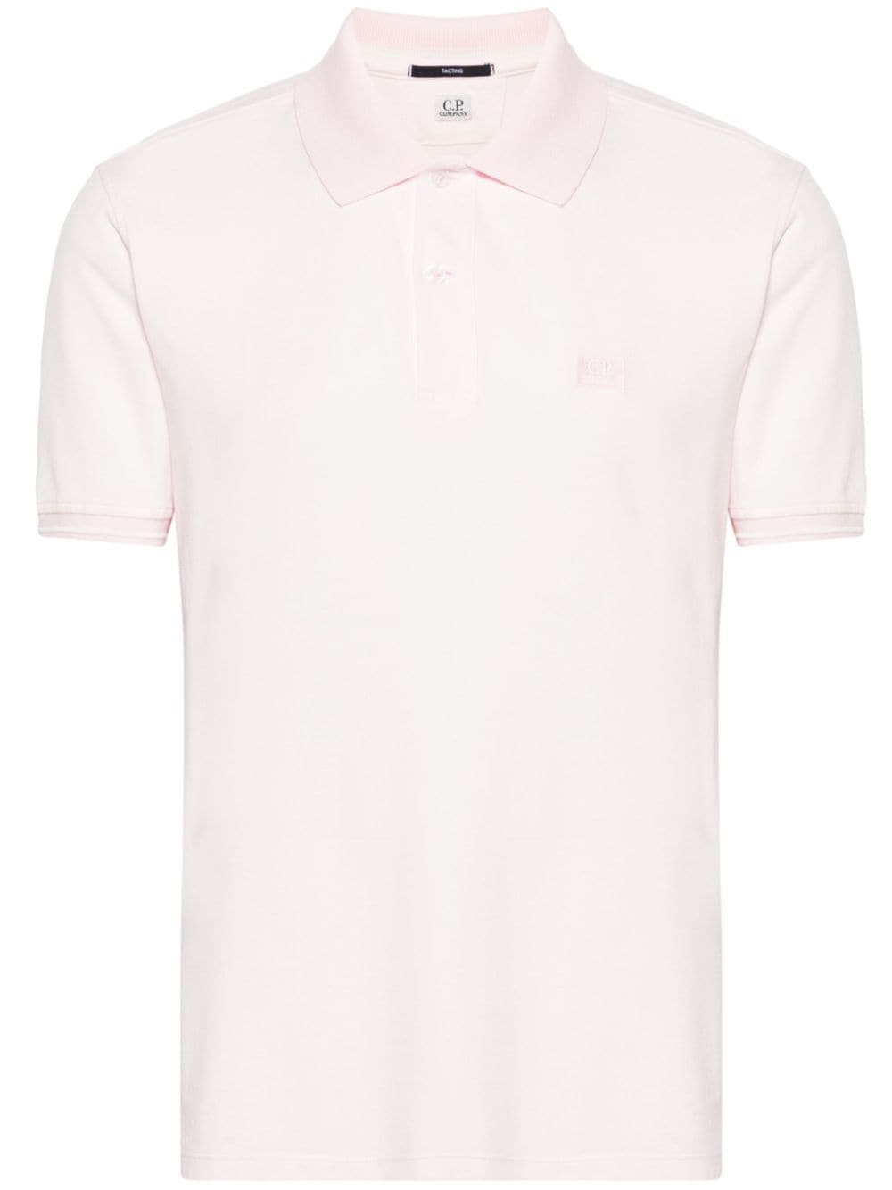 C.P. Company logo-patch piqué polo shirt - Pink von C.P. Company