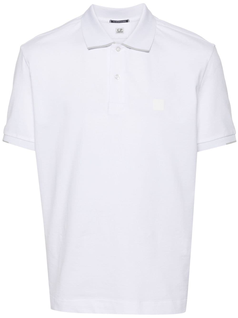 C.P. Company logo-patch polo shirt - White von C.P. Company