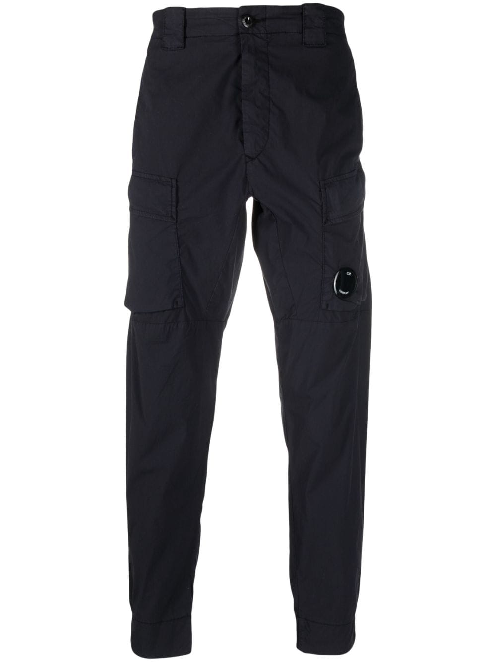 C.P. Company logo-patch tapered trousers - Blue von C.P. Company