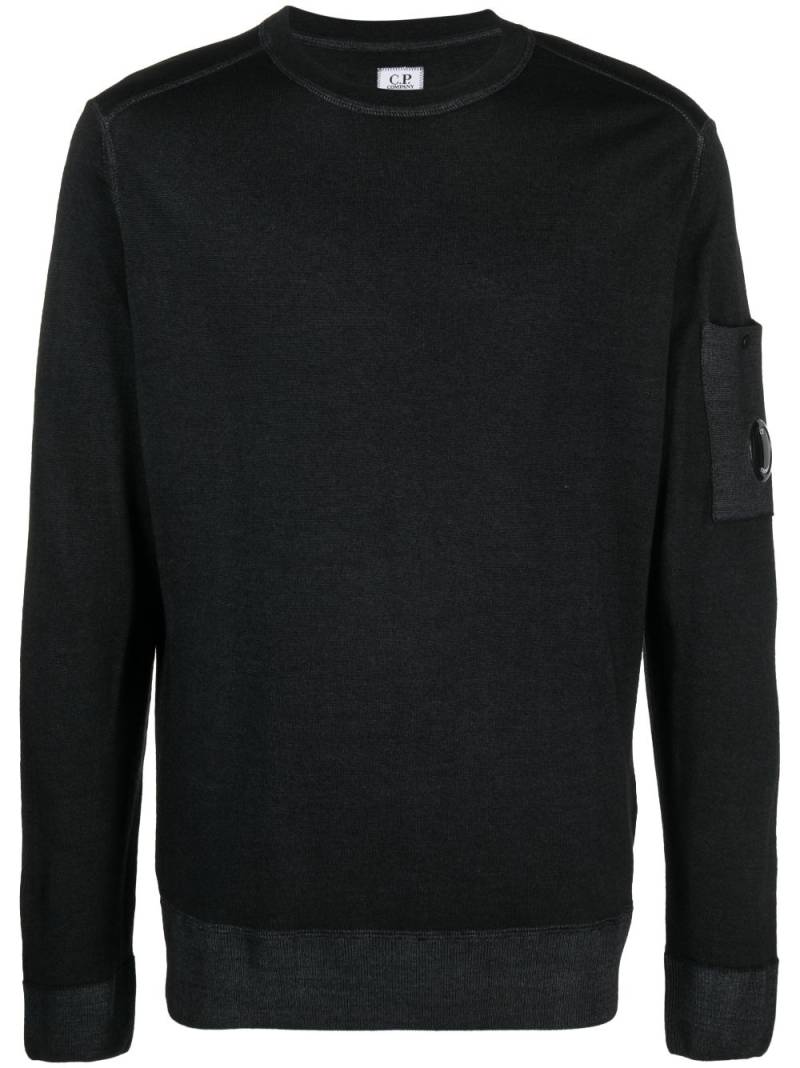 C.P. Company logo-patch wool sweatshirt - Black von C.P. Company