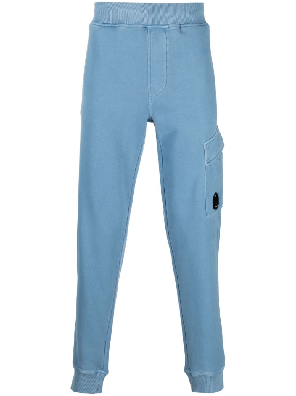 C.P. Company logo-plaque cotton track pants - Blue von C.P. Company