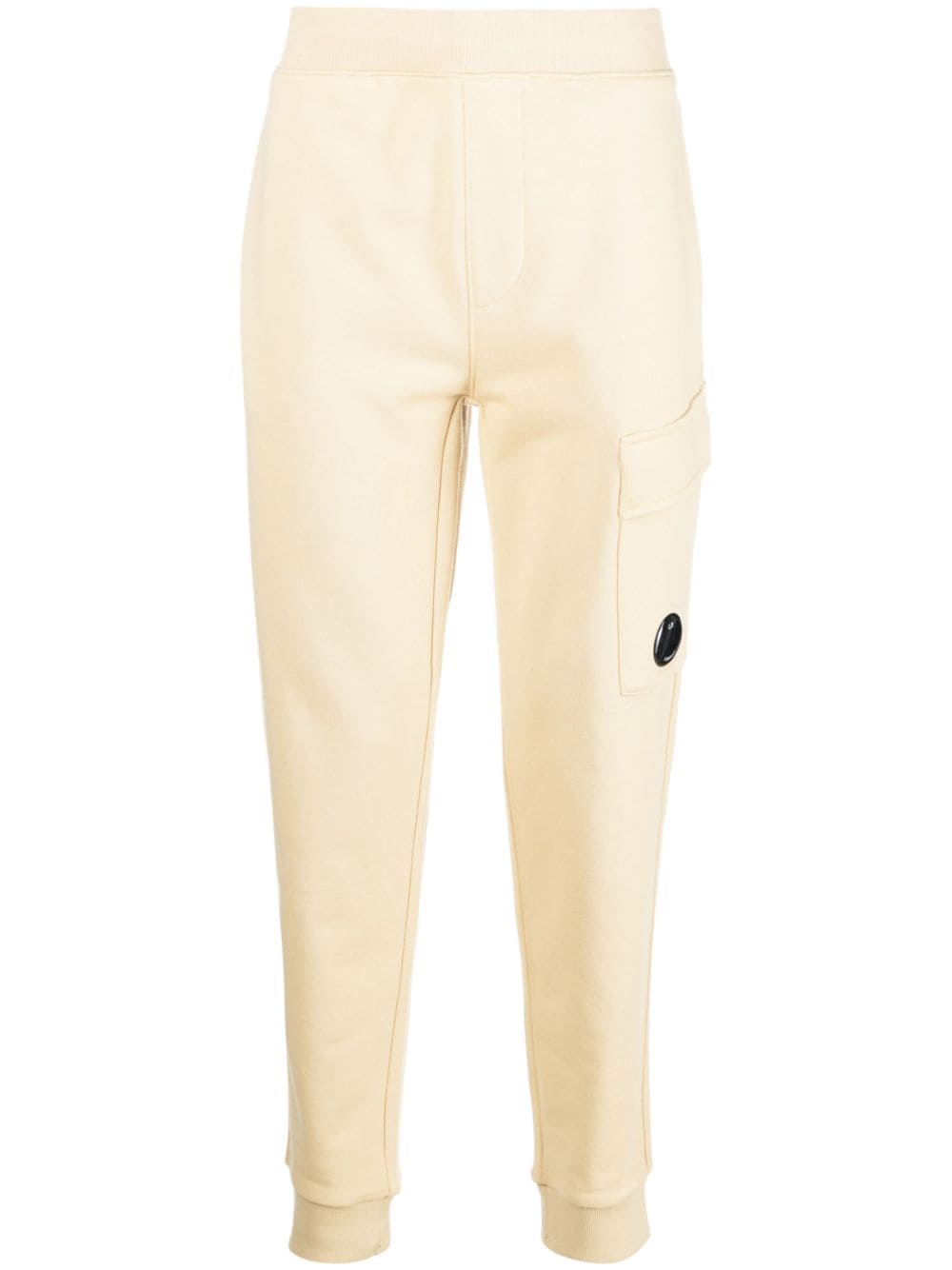 C.P. Company logo-plaque cotton track pants - Neutrals von C.P. Company