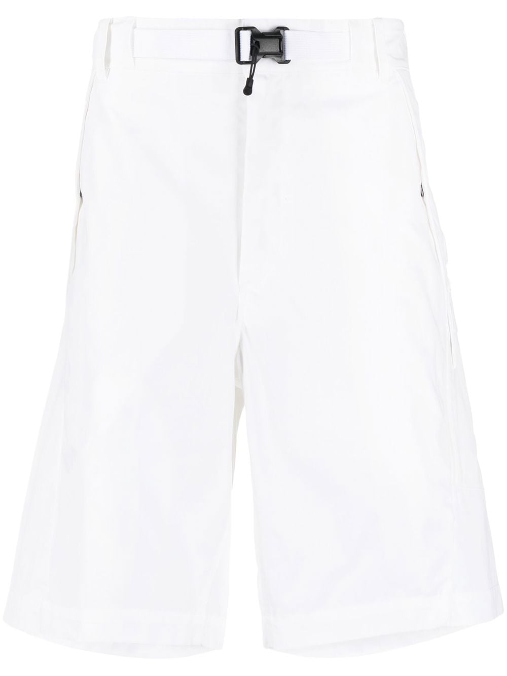C.P. Company logo-print belted-waist shorts - White von C.P. Company