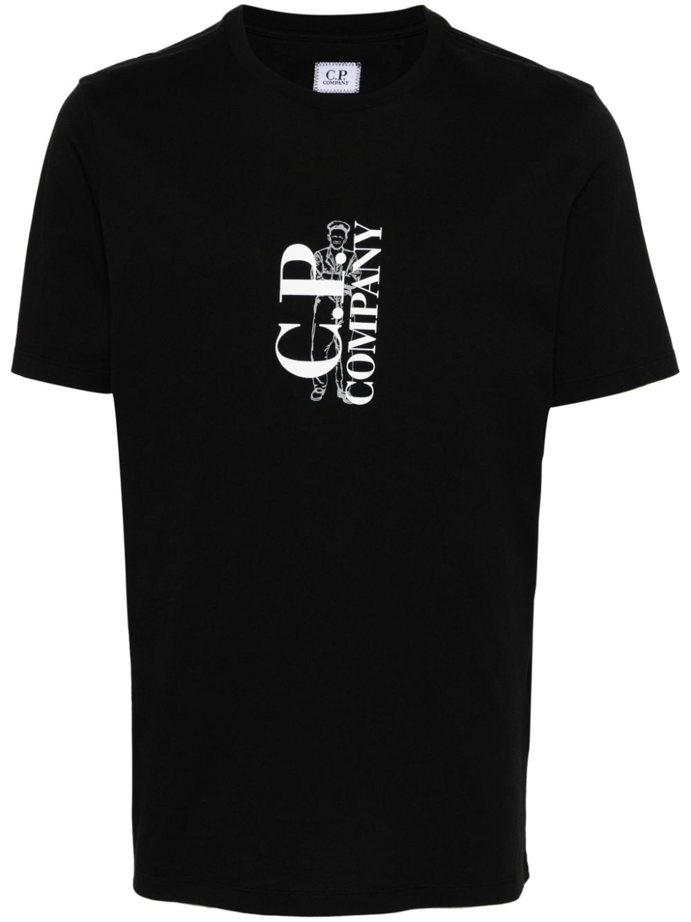 C.P. Company logo-print cotton T-shirt - Black von C.P. Company