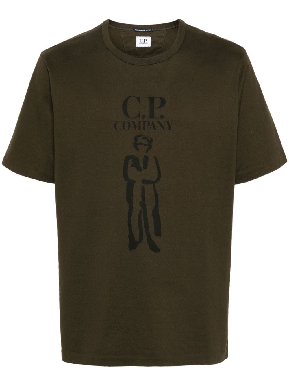 C.P. Company logo-print cotton T-shirt - Green von C.P. Company