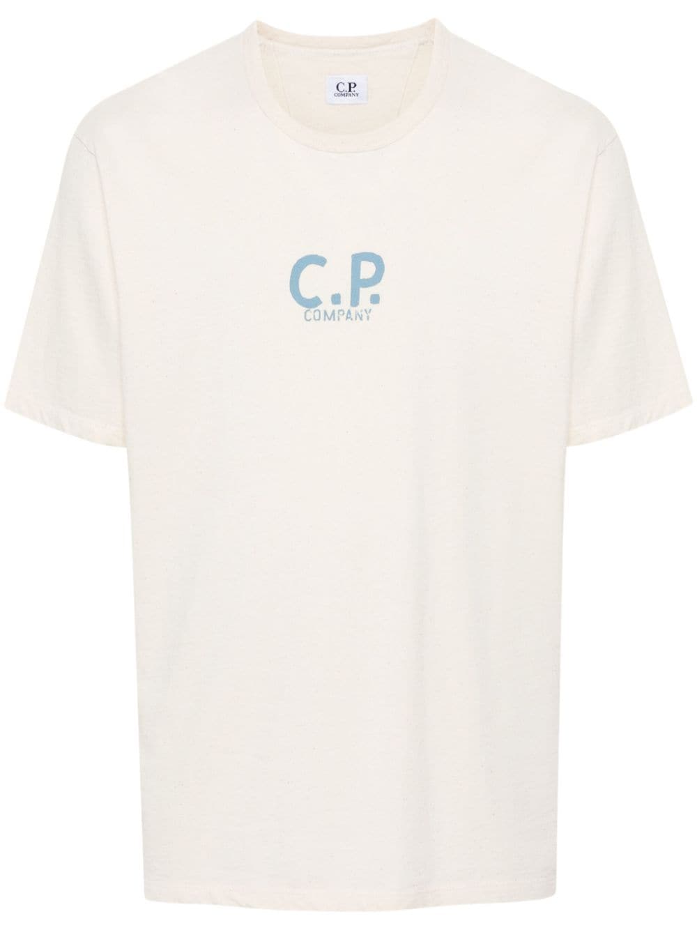 C.P. Company logo-print cotton T-shirt - Neutrals von C.P. Company