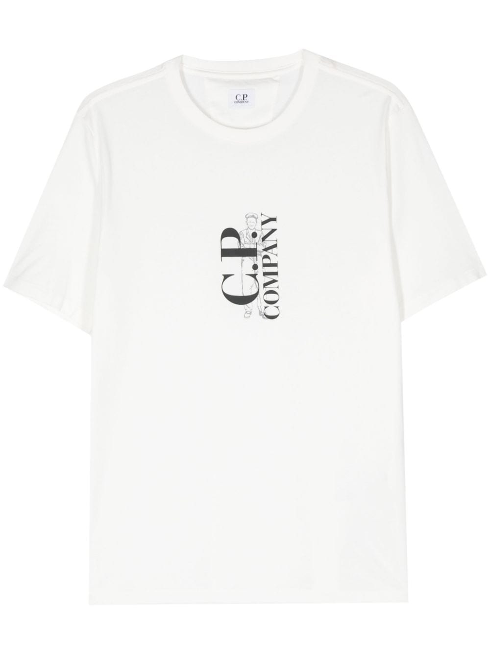 C.P. Company logo-print cotton T-shirt - White von C.P. Company