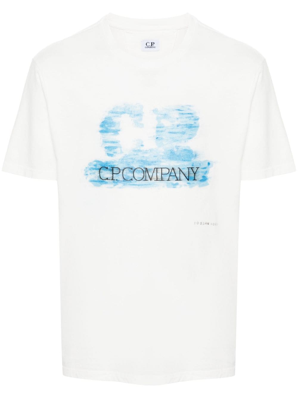 C.P. Company logo-print cotton T-shirt - White von C.P. Company